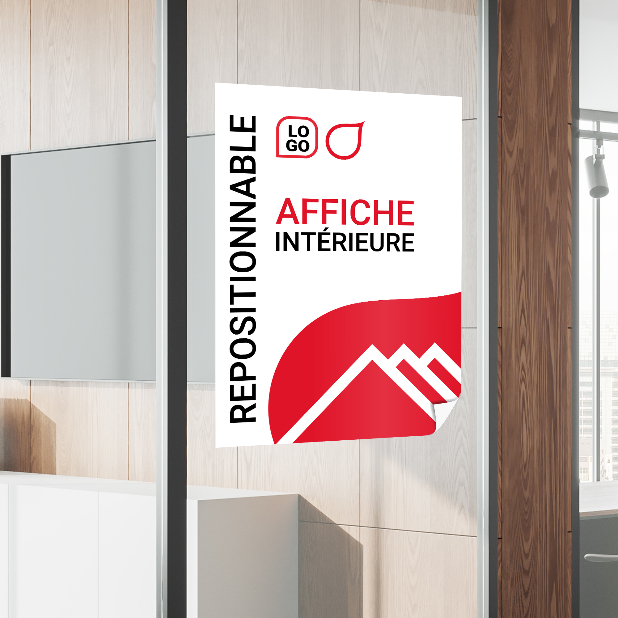 Impression d'affiches adhésive repositionnable personnalisée pour un usage intérieur