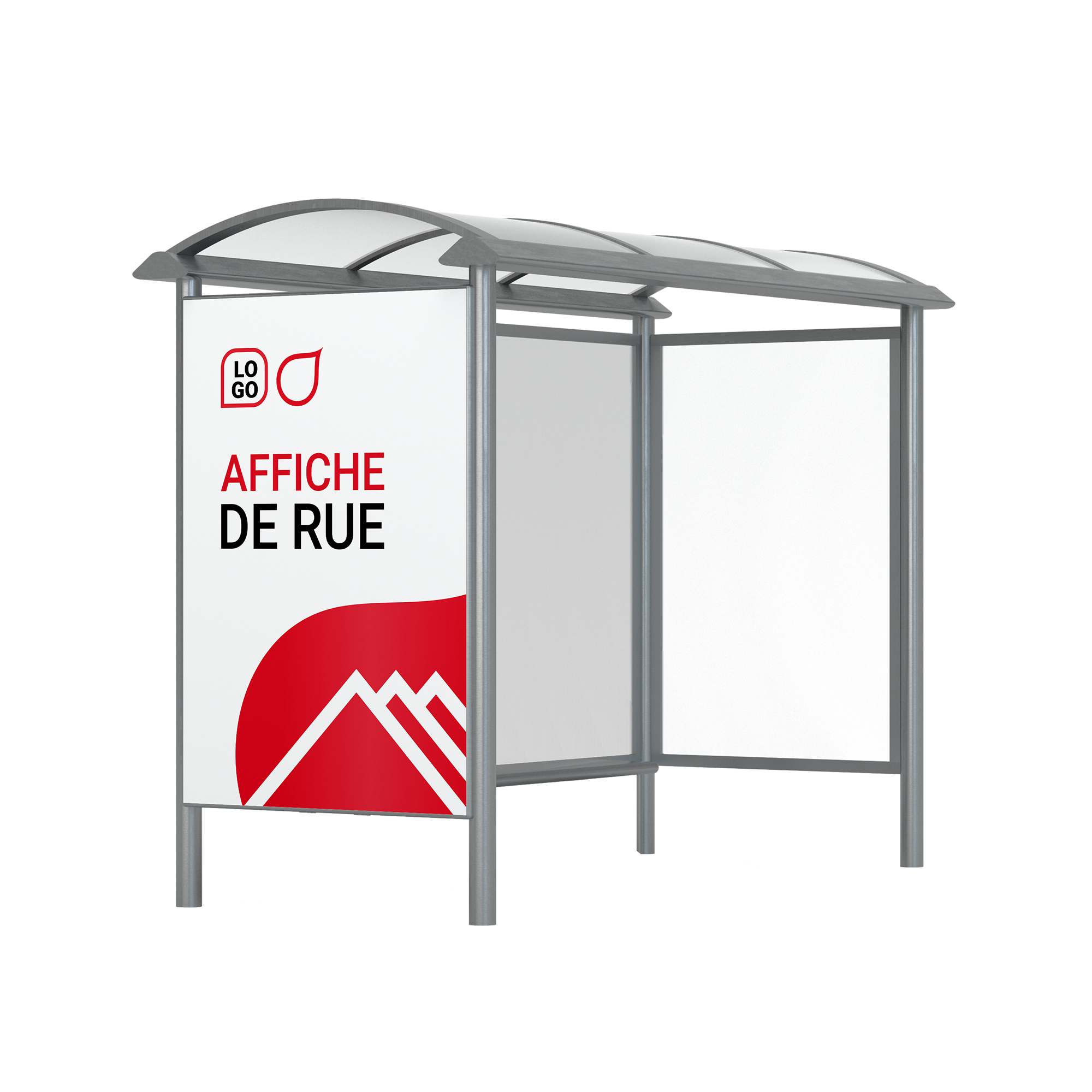 Affiche publicitaire grand format pour abribus et sucettes imprimée sur-mesure